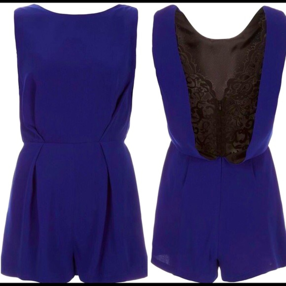 Topshop Petite Lace Back romper